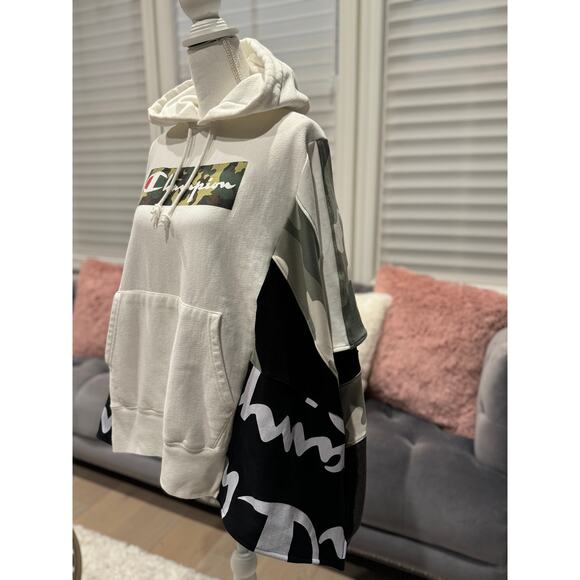 NEW Handmade Upcycled Champion Poncho Size SM-LG | SAME DAY SHIP or NEXT DAY - Picture 1 of 7